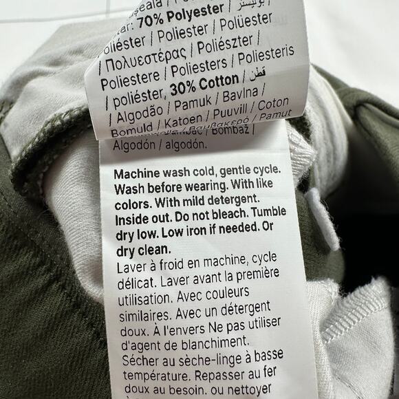 Spanx Shorts Womens XS Green Dark Pine Twill 5" High Rise Chino Stretch Smooth - Picture 6 of 12